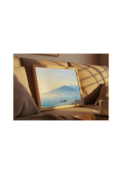 Osmanlı Ayvazovski Yalta Körfezi Çerçevesiz Poster 21x30 Cm A4 Tablo Osmanlı Türk Resmi Duvar Dekoru