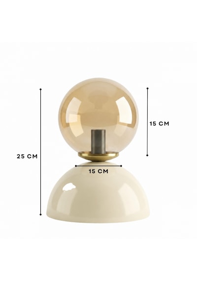Homing Denville Cam Başlıklı Abajur 242759 Bal
