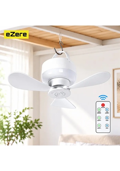 Ezere Aerosnap Led Kamp Tavan Fanı Ve Taşınabilir Şarjlı Tavan Vantilatörü- 5775