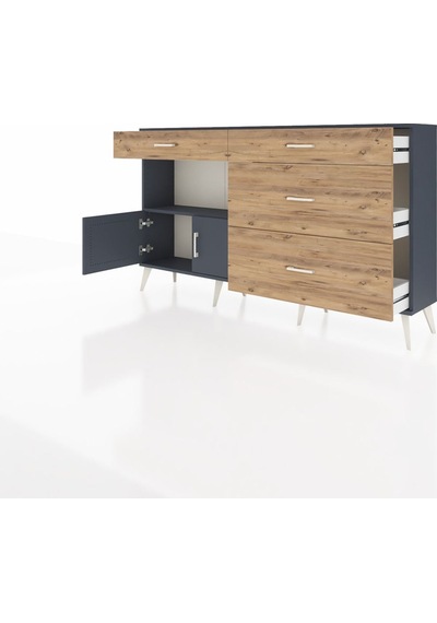 Arges Konsol Tek Raflı 4 Çekmeceli 2 Kapaklı 176x30x99 Antrasit-a Antrasit-antrasit/çam Arges Konsol Tek Raflı 4 Çekmeceli 2 Kapaklı 176x30x99 Antrasit-a Antrasit-antrasit/çam