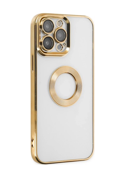 Apple Uyumlu iPhone 14 Pro Kılıf Slot Silikon - Gold 0.2M-Çok Renkli