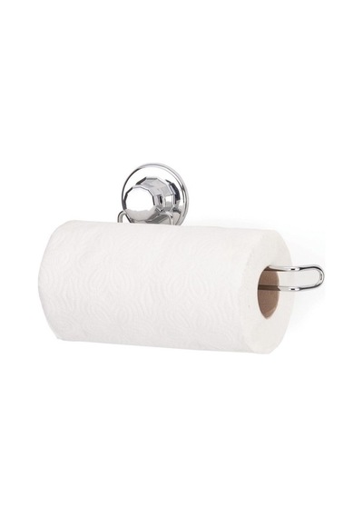 Banyo Mutfak Kağıt Havlu Askısı Krom Duvara Monte Vidalı Z18159 Gri