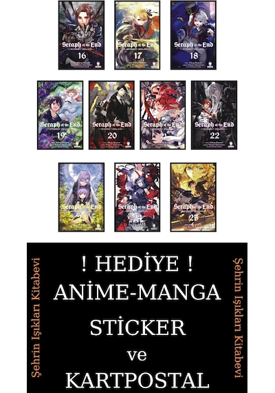 Seraph Of The End 16-17-18-19-20-21-22-23-24-25 Manga Seti 10 Kitap / Anime-manga Sticker Ve Kartpostal