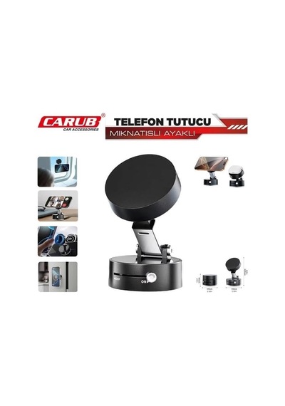 Carub Telefon Tutucu Mıknatısılı Ayarlı Siyah 2 Mixed