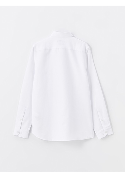 Lcw Busıness Beyaz Slim Fit Uzun Kollu Armürlü Erkek Gömlek