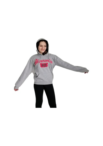 Berselüx Kapişonlu Çocuk Sweatshirt Gri Melanj 2Iplik Şardonlu... Gri