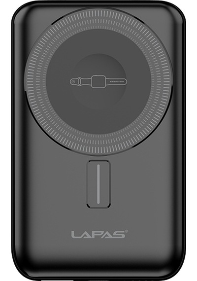 Lapas Lp-pw004 Akıllı Saat Kablosuz Şarj Özellikli Wireless Powerbank 10000mah 15w Siyah