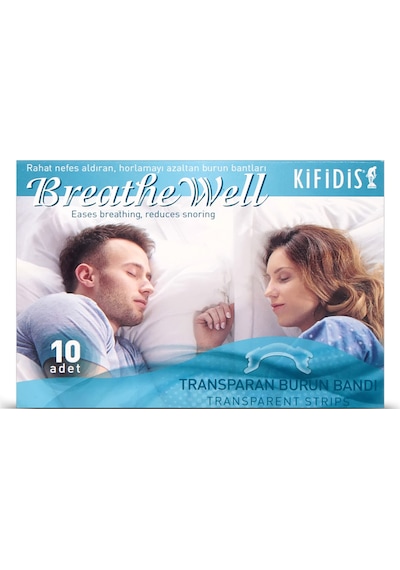 Kifidis - Breathewell Transparan Burun Bandı 10'Lu Paket Çok Renkli