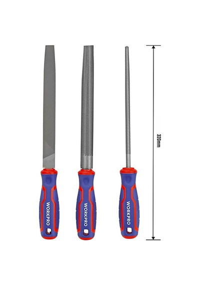 Workpro Wp201702 3 Parça 200mm Ağır Hizmet Tipi Metal Eğe Seti