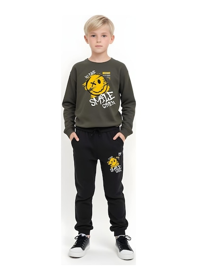 Fyk Kids 3'lü Erkek Çocuk Baskılı Yuvarlak Yaka Alt-üst Pijama Takımı Çok Renkli