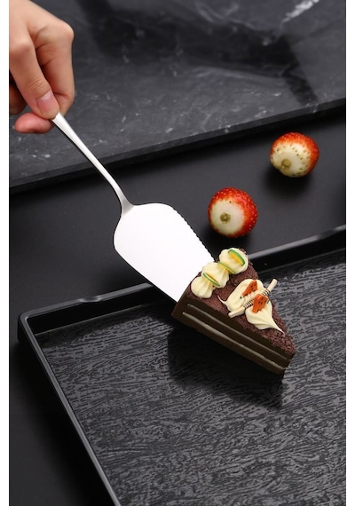 1010 Çelik Silver Gri Pasta Spatula Kek Sunum Cin748by Çelik Gri Diğer