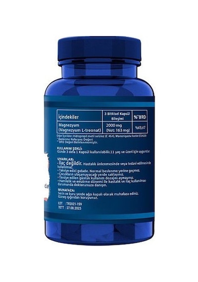 Ncs Magnezyum Magnesium L-Threonate Vejeteryan 2 90 Bitkisel Kap.