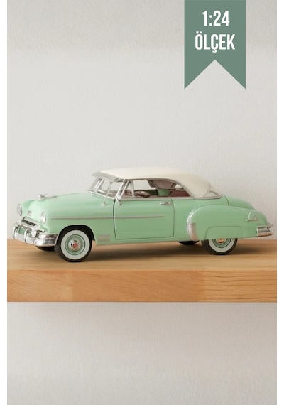 Yeşil 1:24 Ölçek Die Cast İnce Detay 1950 Chevy Bel Air Oyuncak Metal Klasik Koleksiyon Model Araba Çok Renkli