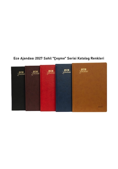 Ece Ajandası Çeşme 2027 Bordo - Haftalık 110 Gr. İthal Ivory Kağıt Sert Kapak 19,5x28