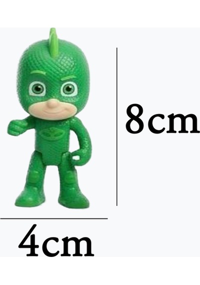 Pijamaskeliler 6 Figürlü 10 Parça Aksesuarlı Eklemleri Hareketli 8cm Oyuncak Figür Seti