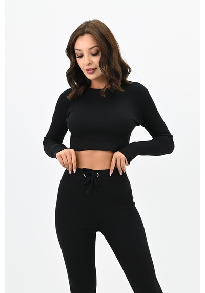 Koza Butik Kadın Kaşkorse Crop Tayt Takım 3727-23 001