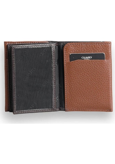 Guard Kahverengi - Taba Çift Renk Bölmeli Hakiki Deri Kartlık Erkek / Kadın P1309 Kahverengi