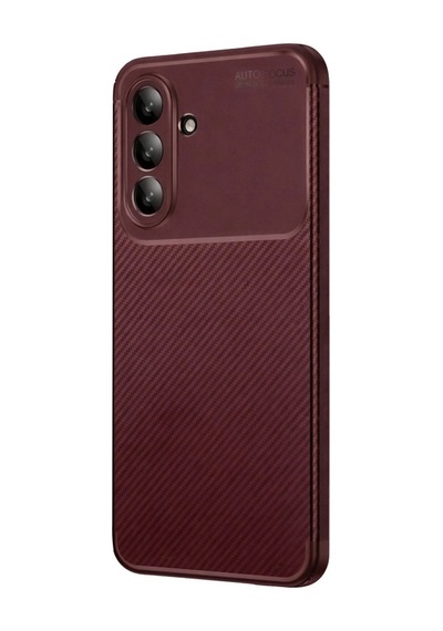Samsung Galaxy Uyumlu A36 Kılıf Auto Focus Karbon Kapak - Bordo İtdark55928