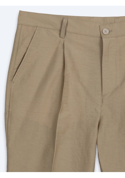 Kip Karamel Kumaş Relaxed Fit Casual Pamuk Karışımlı Pantolon