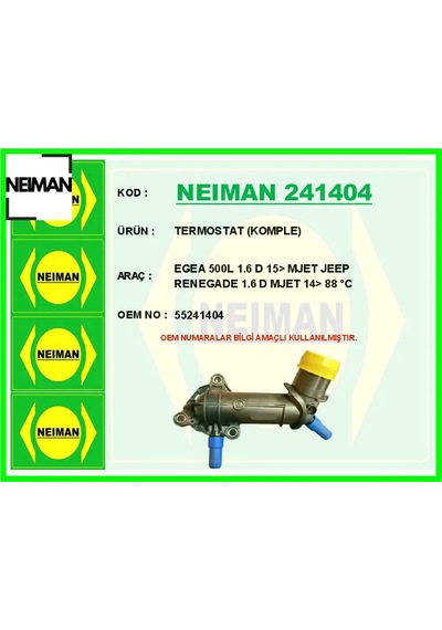 Termostat Komple Egea 500l 1.6 D 15 Mjet Jeep Renegade 1.6 D Mjet 14 88 C 55241404