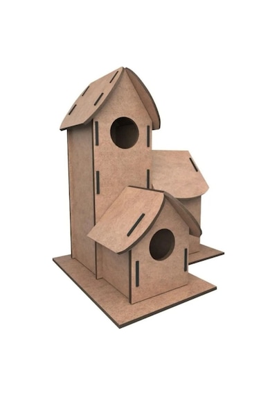 Bubu Ahşap Boyanabilir Kuş Evi 14512611