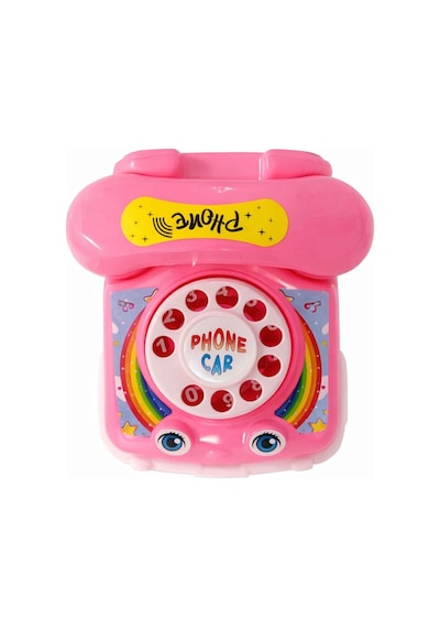 Çevirmeli Oyuncak Telefon Pembe Çocuklar İçin Eğitici Ve Eğlenceli Rol Yapma Oyuncağı