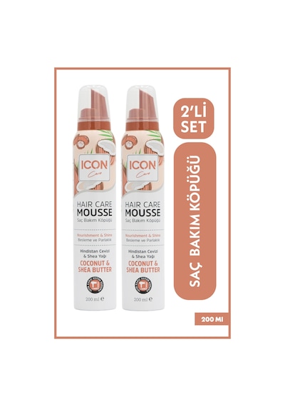 Icon Saç Bakım Köpüğü Coconut & Shea Butter 2'li Set