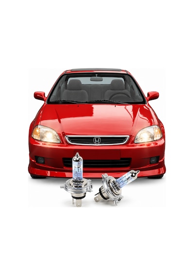 Honda Cıvıc İes Halojen Sarı Kısa Ve Uzun Far Yedek Ampulü H4 Xtreme Vısıon %150 Xv 2 Adet