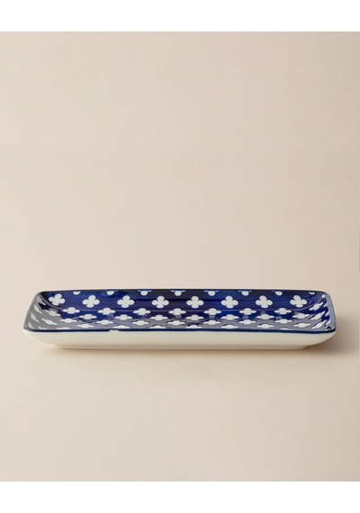Madame Coco Reve Bleu Raye Dikdörtgen Tabak - 22 Cm - Mavi/beyaz 8684427225837 Çok Renkli