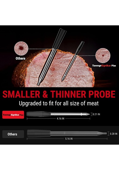 Thermopro Tp970 Tempspike Plus Tam Kablosuz Akıllı Et Termometresi, 182m Ultra Menzilli Bluetooth Barbekü Ve Fırın Isı Ölçer Turuncu Thermopro Tp970 Tempspike Plus Tam Kablosuz Akıllı Et Termometresi, 182m Ultra Menzilli Bluetooth Barbekü Ve Fırın Isı Ölçer Turuncu