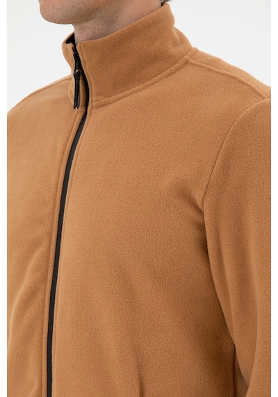 U.S. Polo Assn. Erkek Regular Fit Camel Polar Örme Hırka 50313779-VR233