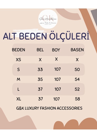 Gamzelirenklerim Çizgili Bol Paça Pantolon Likralı Rahat-dar Kalıp- Bej