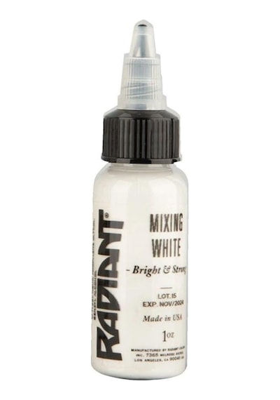 Radiant Colors Mixing White Beyaz Dövme Boyası 1oz - 30ml