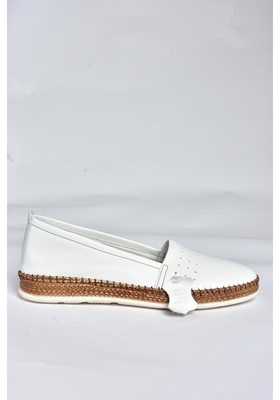 Fox Shoes P555002503 Beyaz Hakiki Deri Günlük Kadın Ayakkabı Beyaz-hakiki Deri Beyaz