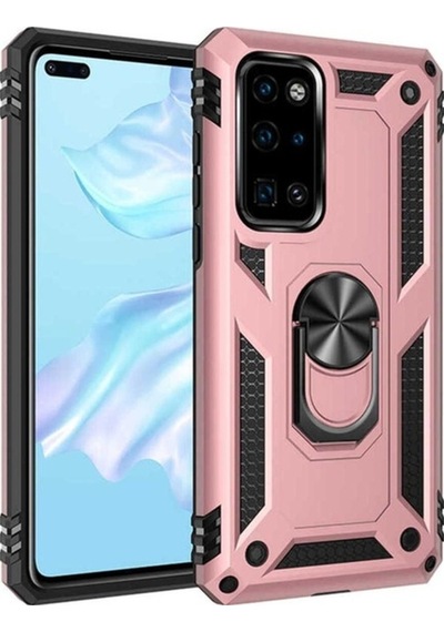 Huawei P40 Kılıf Zore Vega Kapak Rose Gold