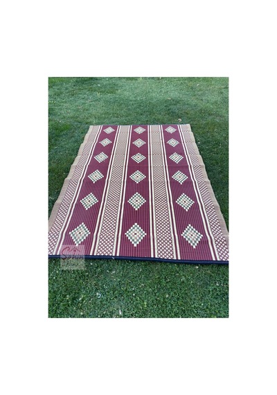 Plastik Hasır Savan Piknik Kilimi Cami Hasırı 180x270 Bordo Bordo