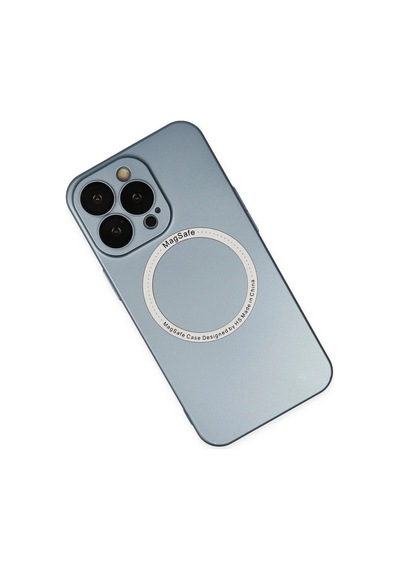 Apple Uyumlu iPhone 13 Pro Kılıf Jack Magneticsafe Lens Silikon Sierra Mavi,