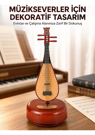 Hepsi  Klasik  Ud  Figürlü  Melodili  Müzik  Kutusu  Şık  lik  Najmaddin