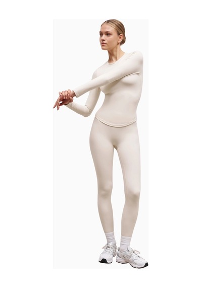 Because Of Alice Base Sculpting Long Sleeve Top Uzun Kollu Şekillendirici Kadın Üst Krem
