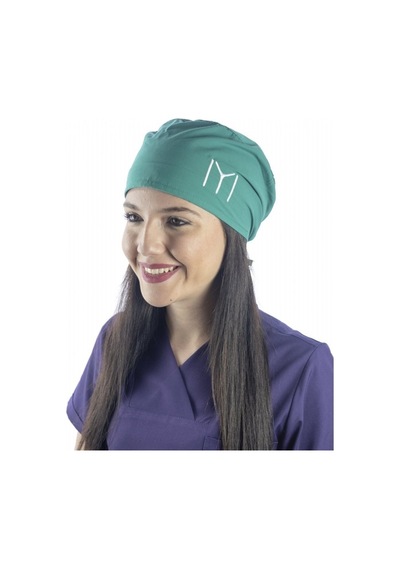 Ameliyathane Yeşili Kayı Bayrağı Nakışlı Cerrahi Bone - Doktor Bo-Standart-113 Ameliyathane Yeş