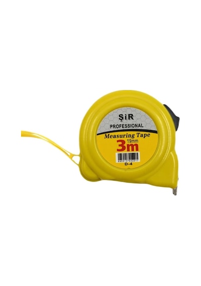 Şir Profesyonel Şerit Metre Mezura 3 Metre 19 Mm D4 Gkh 3 M Diğer