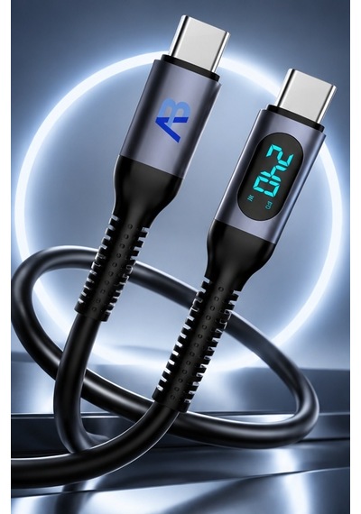 Apollobell Cch01-007 150cm/5ft 240w Yüksek Hızlı Ekranlı Şarj Kablosu