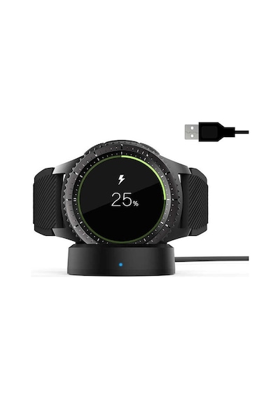 Samsung Galaxy Uyumlu Watch Gear S2 S3 S4 Sort Usb Akıllı Saat Şarj Kablosu Standı