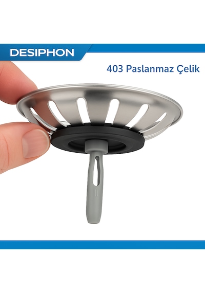 Çöpmak Mutfak Lavabo Sifon Gideri Paslanmaz Metal Tıpa Süzgeci 8
