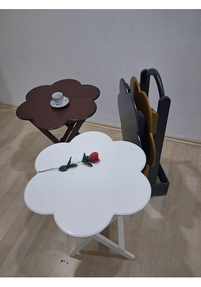 Zigon Çanta Papatya 90650 Dörtlü Model Ahşap Mdf Parlak 4 Renk Uyumu El Yapım Çok Renkli