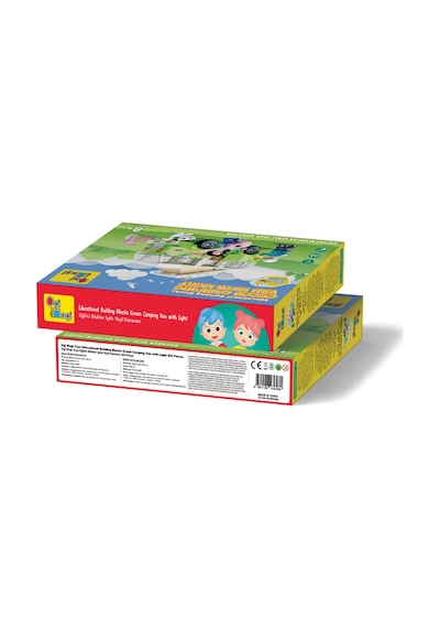 Ogi Mogi Toys Eğitici Bloklar Işıklı Yeşil Karavan 304 Parça, Yapı Seti