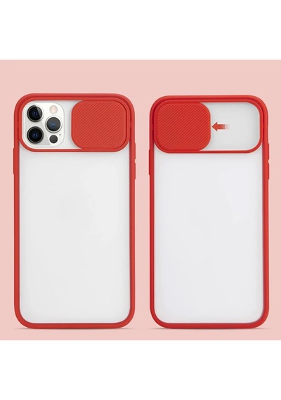 Ally İphone 12 Pro 6.1 Kamera Koruyucu Sürgülü Şeffaf Kılıf- 5775 Mh-hs3382-6284