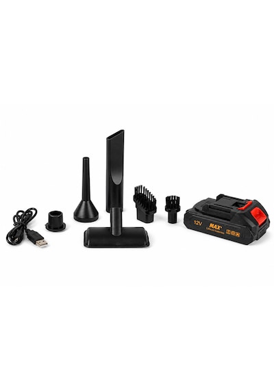 Glanz Aero V1 Kablosuz Araç Süpürgesi 220w 22000pa Güçlü Vakum Ve Üfleme Özellikli Şarjlı Oto Süpürge 0 - 250 Watt