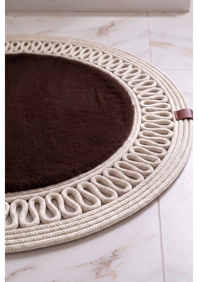 Banyo Paspası Takımı 60x100+40x60 Cm İç Trikot Acı Kahve & Krem