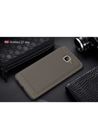 Galaxy J7 Max Kılıf Zore Room Silikon Kapak Gri